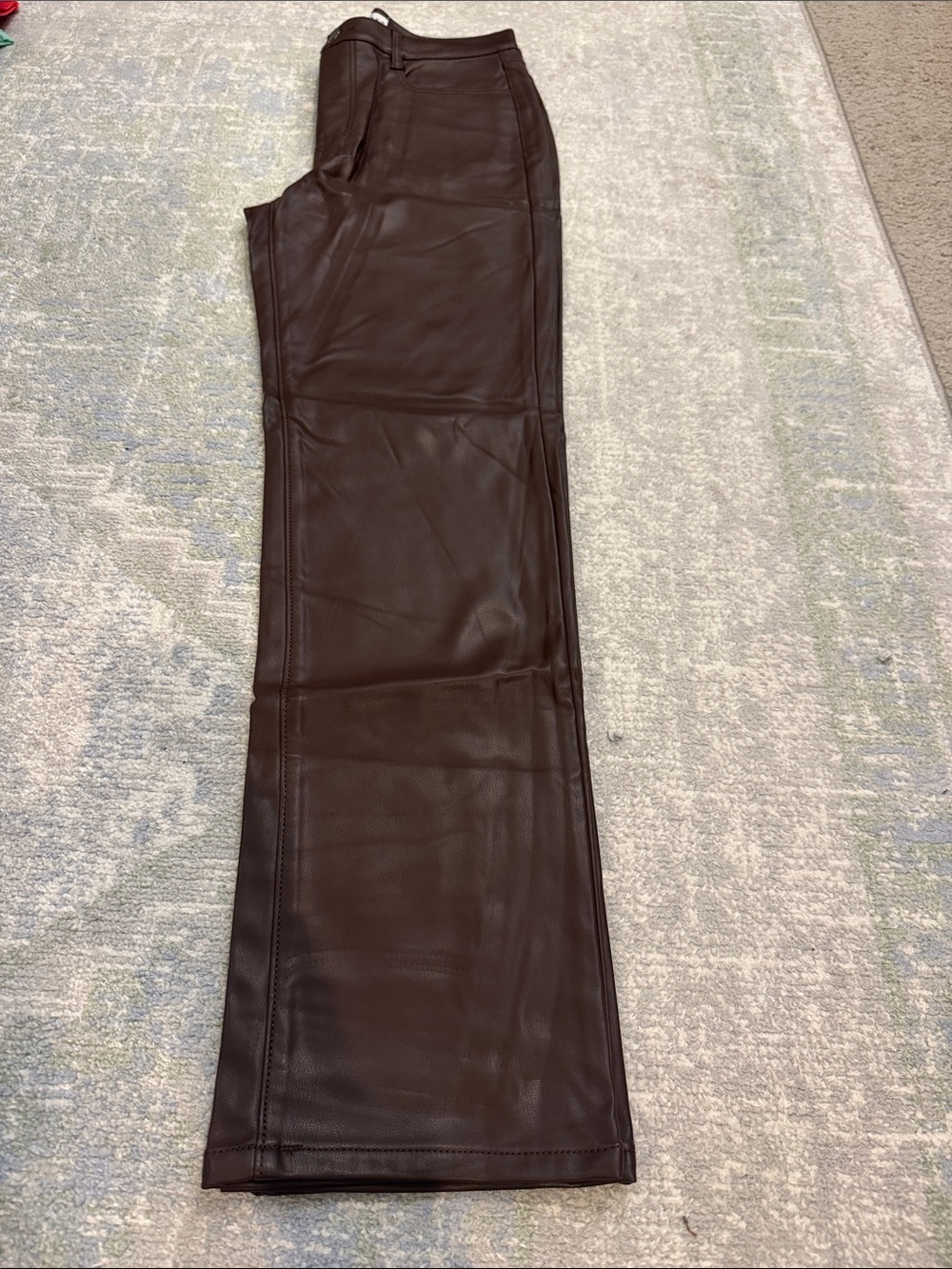 Women’s chocolate leather pants